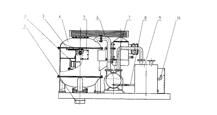 真空除氣器結(jié)構(gòu)簡圖